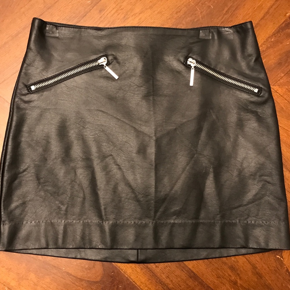 H&M Faux Leather Skirt